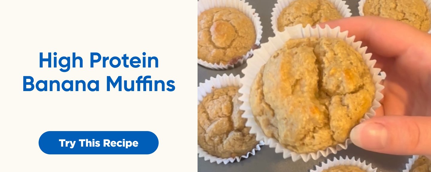 High Protein Banana Muffins Recipe