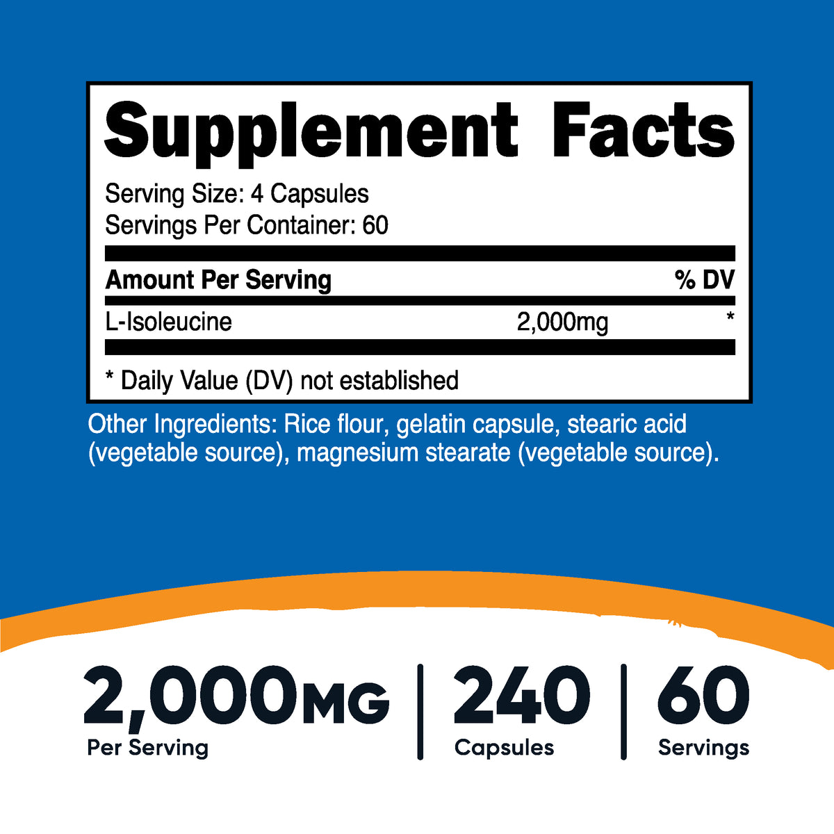 Nutricost L-Isoleucine Capsules - Image 3