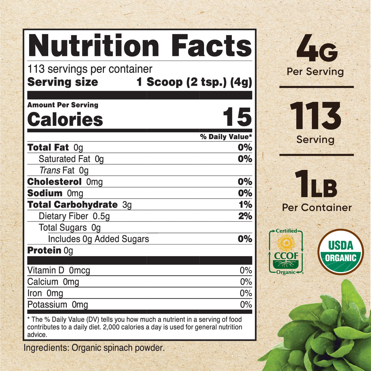 Spinach nutrition deals