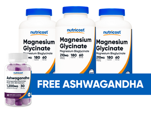 Magnesium Glycinate Triple Bundle + FREE Ashwaghanda Gummies