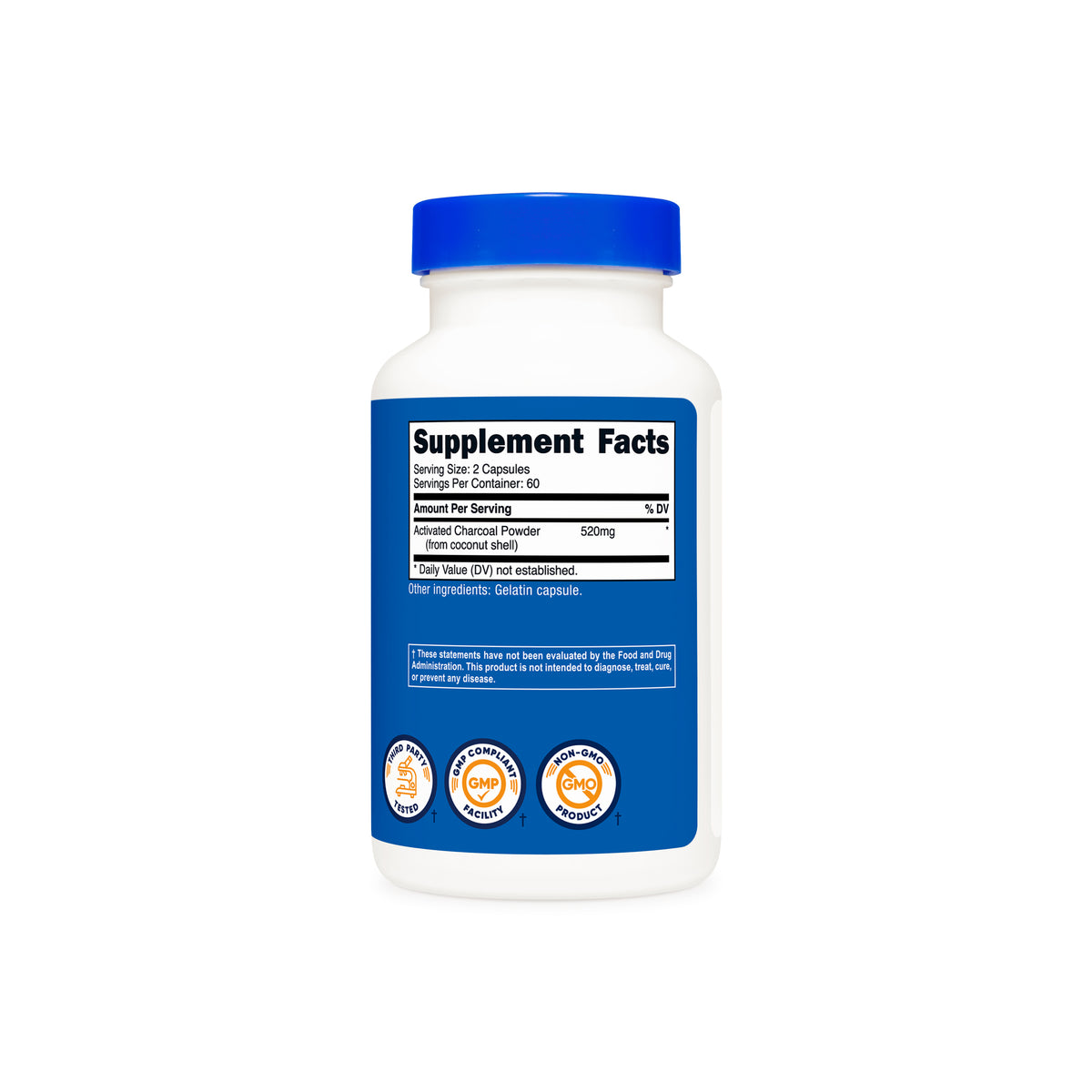 Nutricost Activated Charcoal Capsules - Image 3