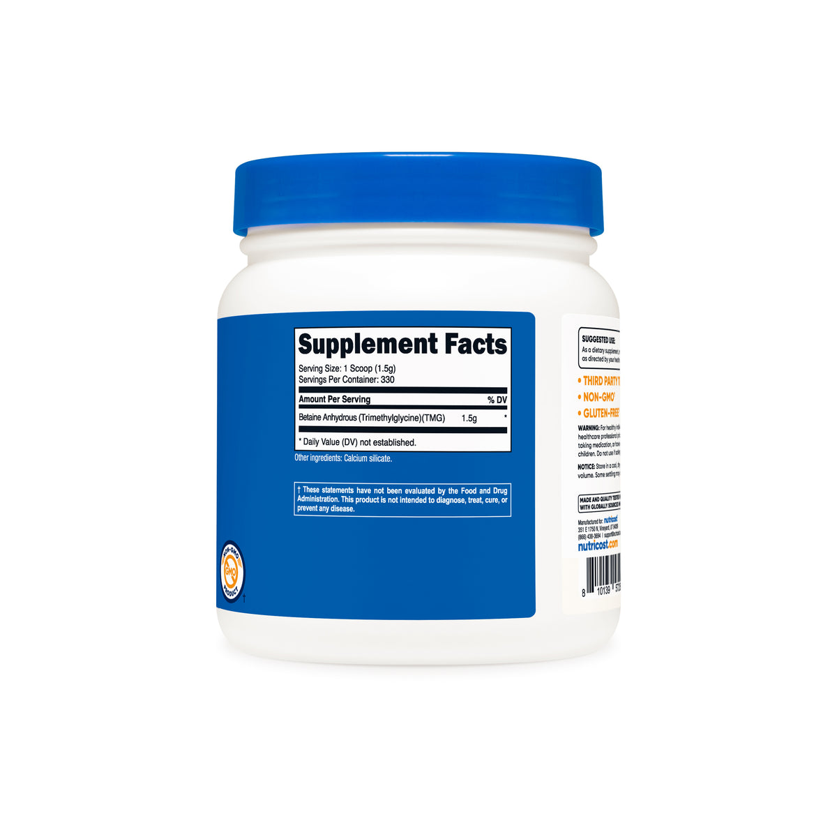 Nutricost Betaine Anhydrous (TMG) Powder - Image 3