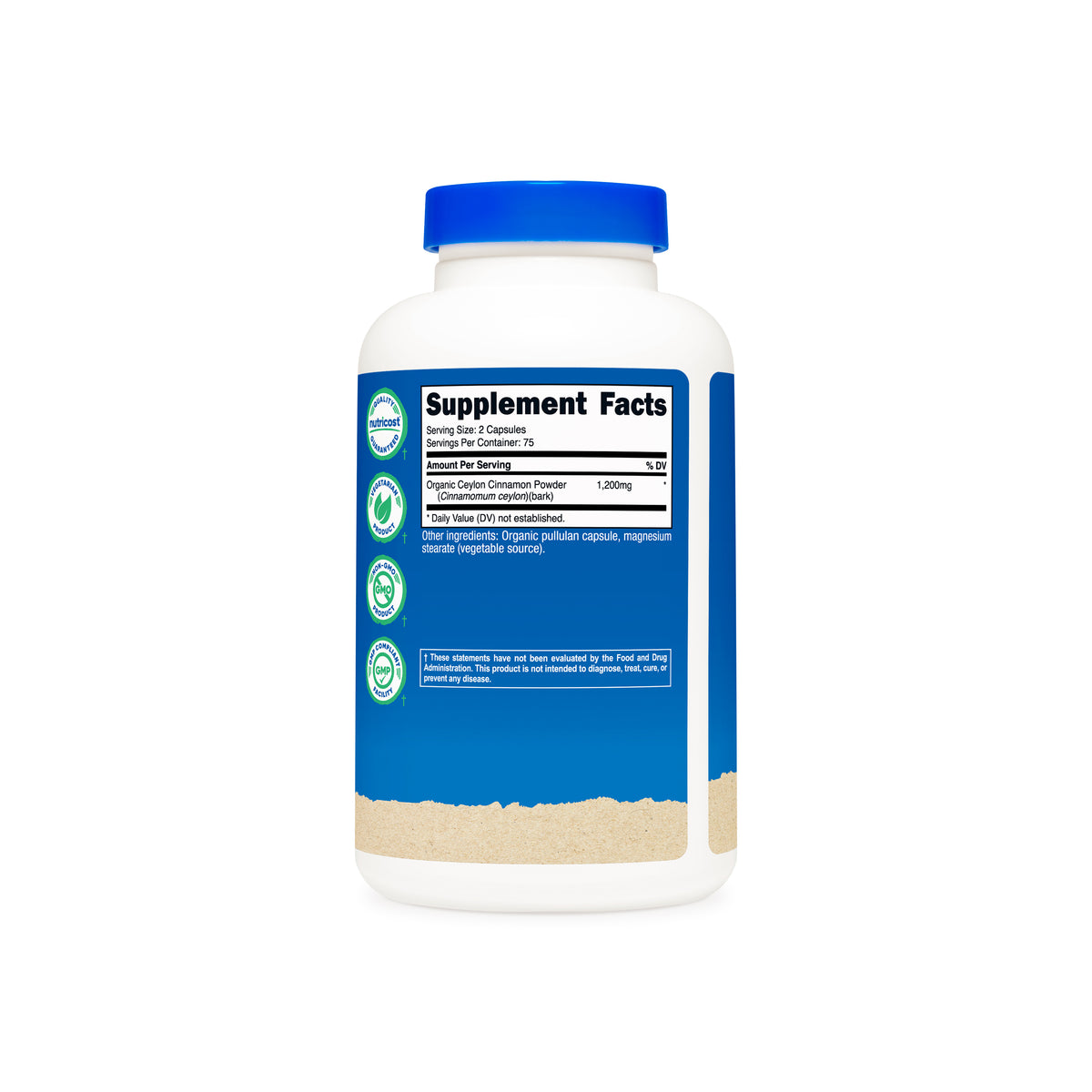 Nutricost Cinnamon Made with Organic Ceylon Capsules - Image 3