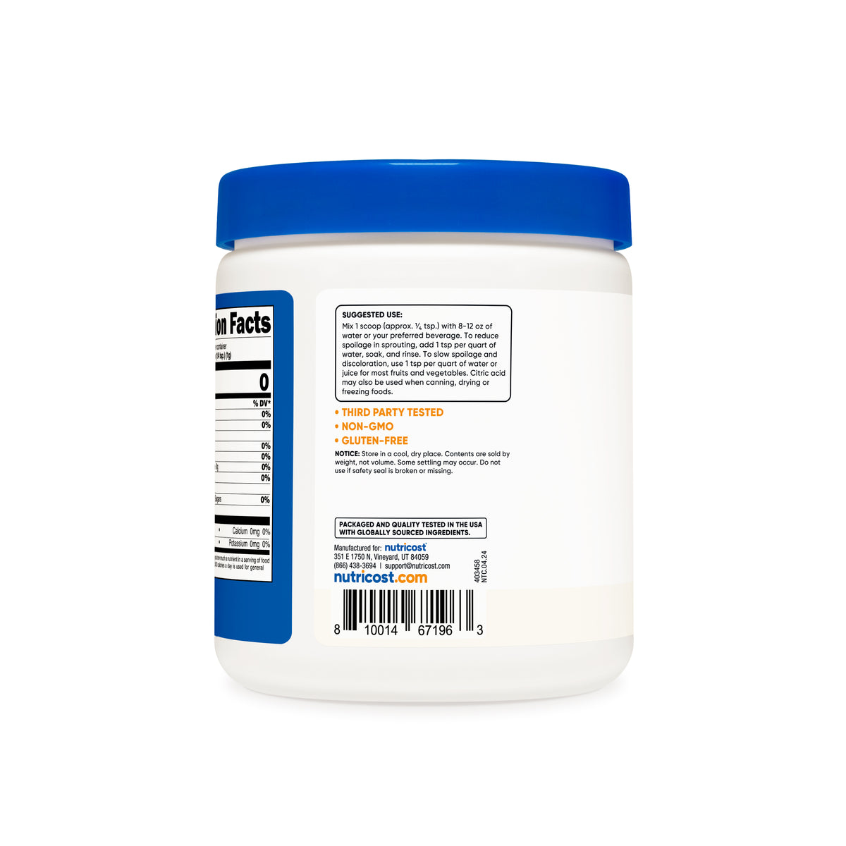 Nutricost Citric Acid Powder - Image 4