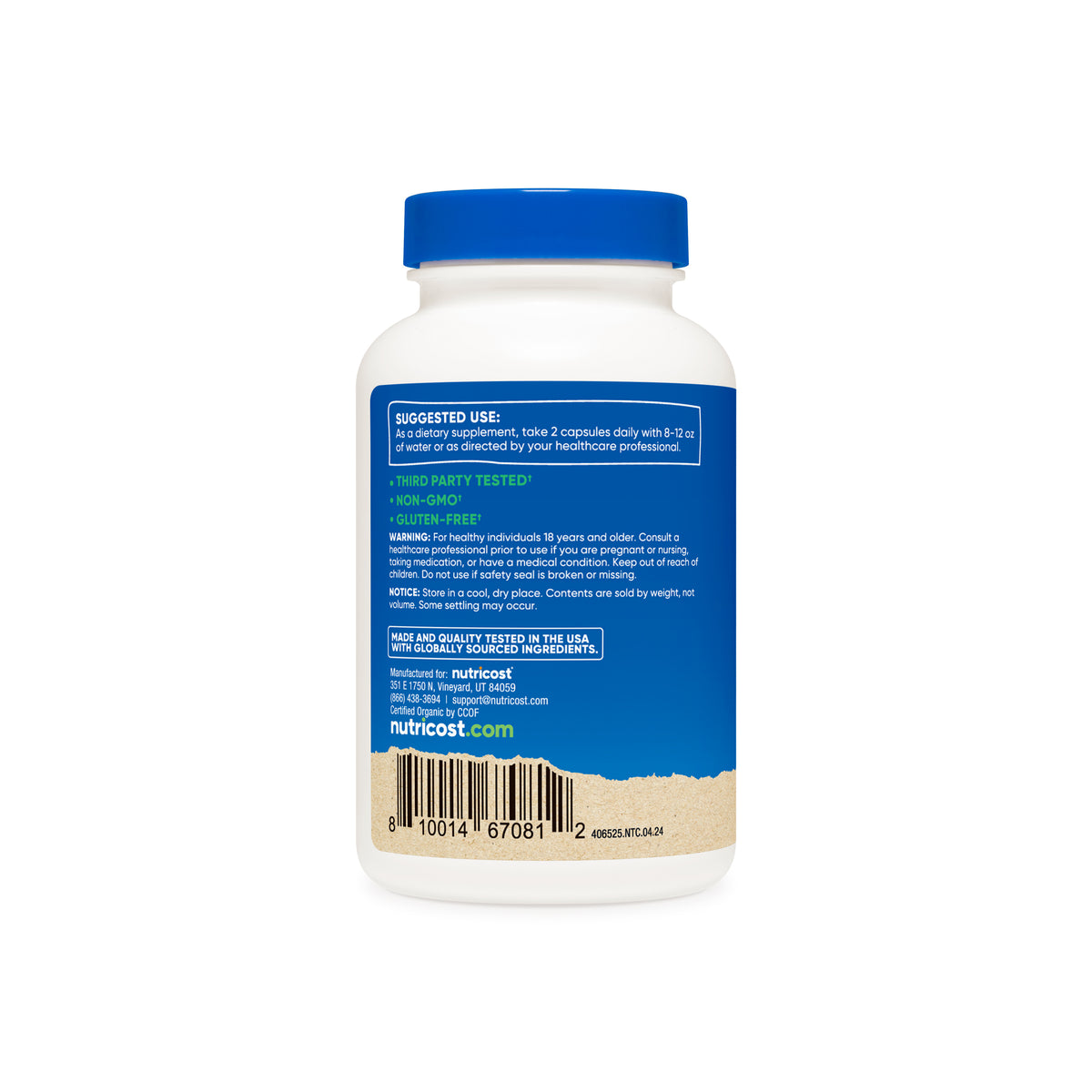 Nutricost Made With Organic Cordyceps Capsules - Image 4