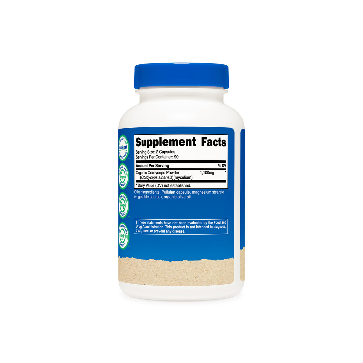 Nutricost Made With Organic Cordyceps Capsules - Image 3
