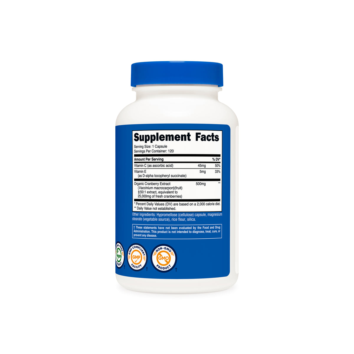 Nutricost Cranberry Extract Capsules (With Vitamin C & E) - Image 3