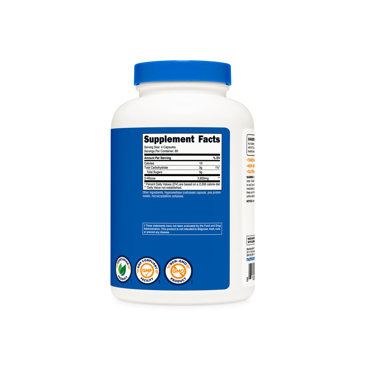 Nutricost D-Ribose Capsules - Image 3