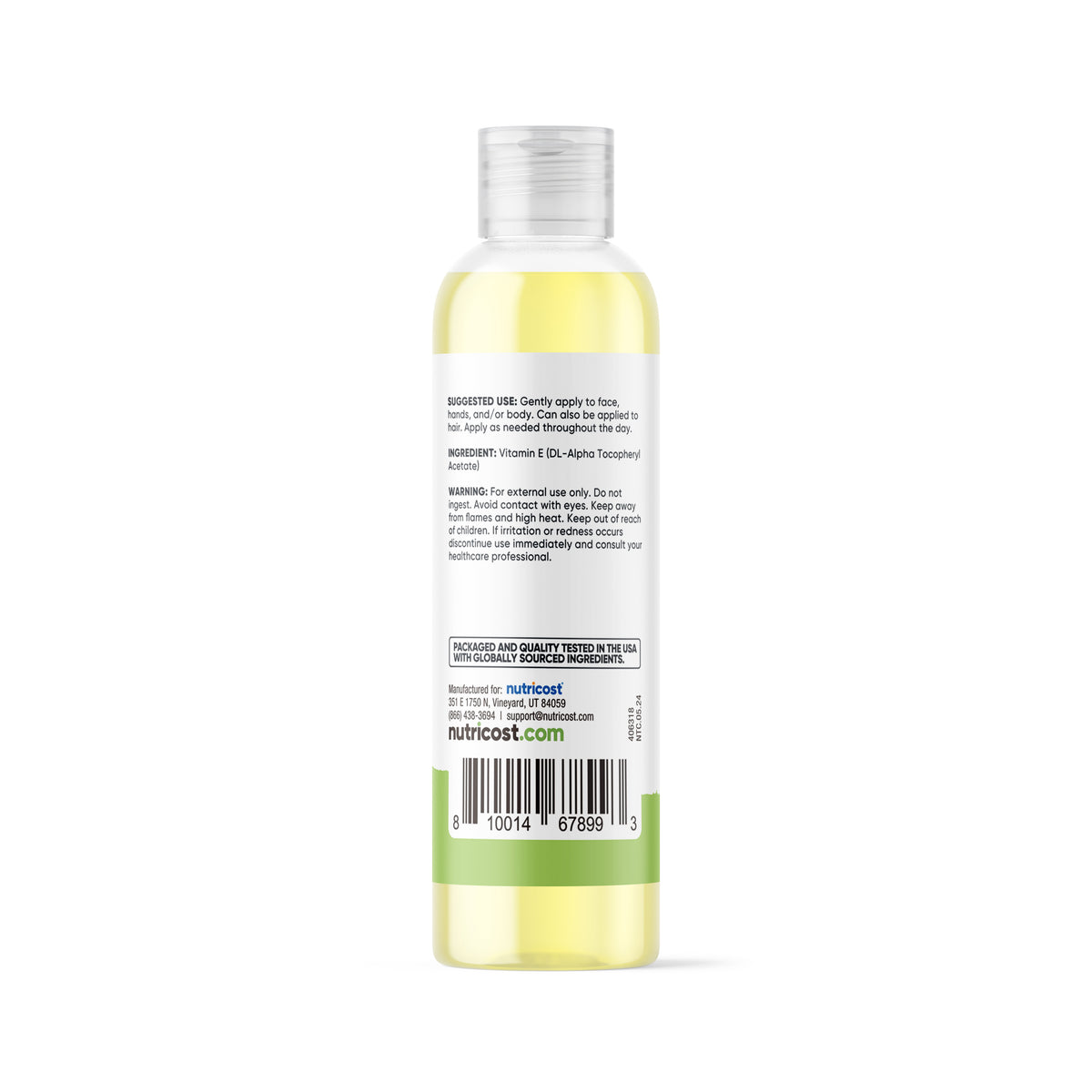 Nutricost Essentials Vitamin E Oil (8 OZ) - Image 3