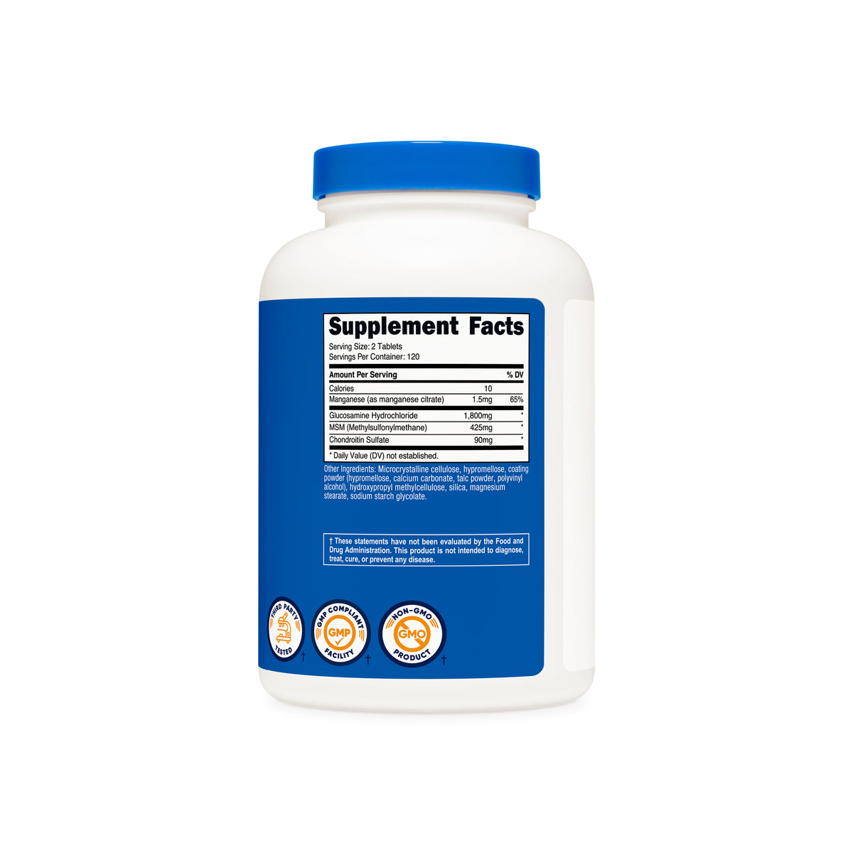 Nutricost Glucosamine + Chondroitin + MSM Tablets - Image 3