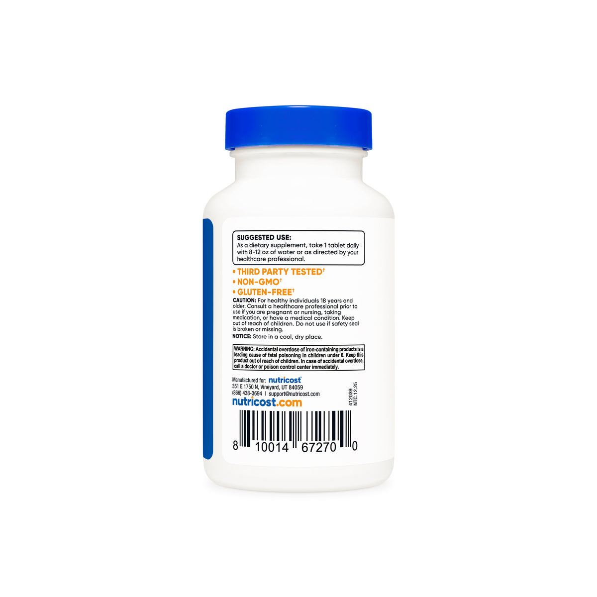 Nutricost Iron Tablets (as Ferrous Sulfate) - Image 4