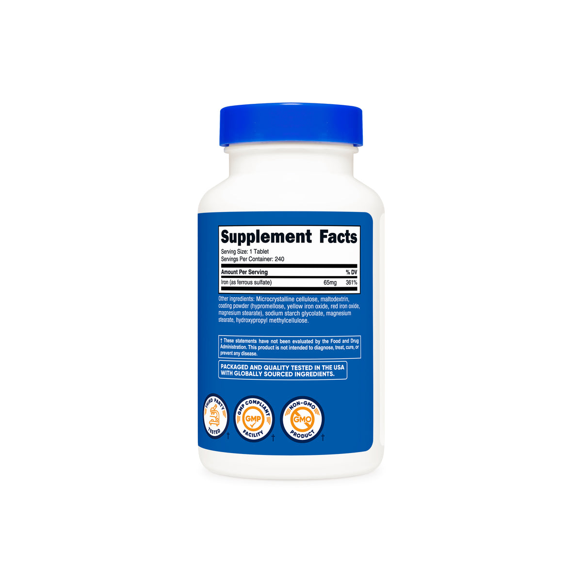 Nutricost Iron Tablets (as Ferrous Sulfate) - Image 3