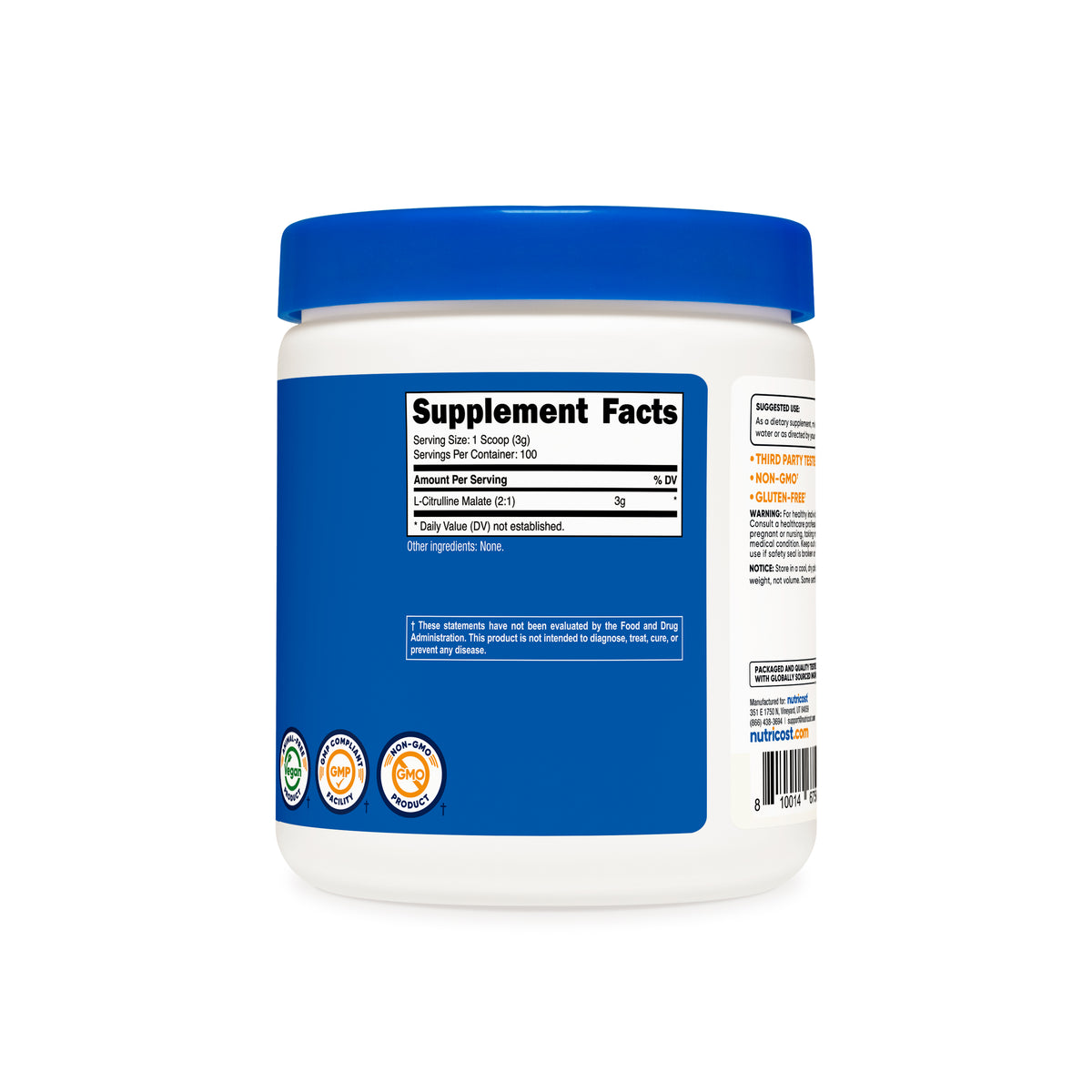 Nutricost L-Citrulline Malate (2:1) Unflavored Powder - Image 3