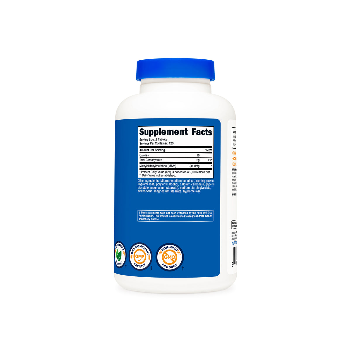 Nutricost MSM Tablets - Image 3