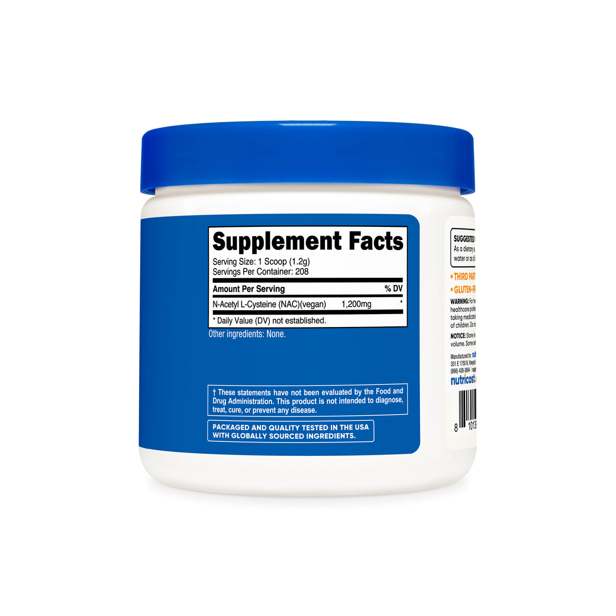 mejor hora para tomar l carnitina Nutricost N-Acetyl Cysteine (NAC) Vegetarian Powder
