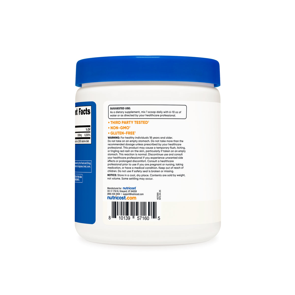 Nutricost Vitamin B3 Niacin Powder - Image 4