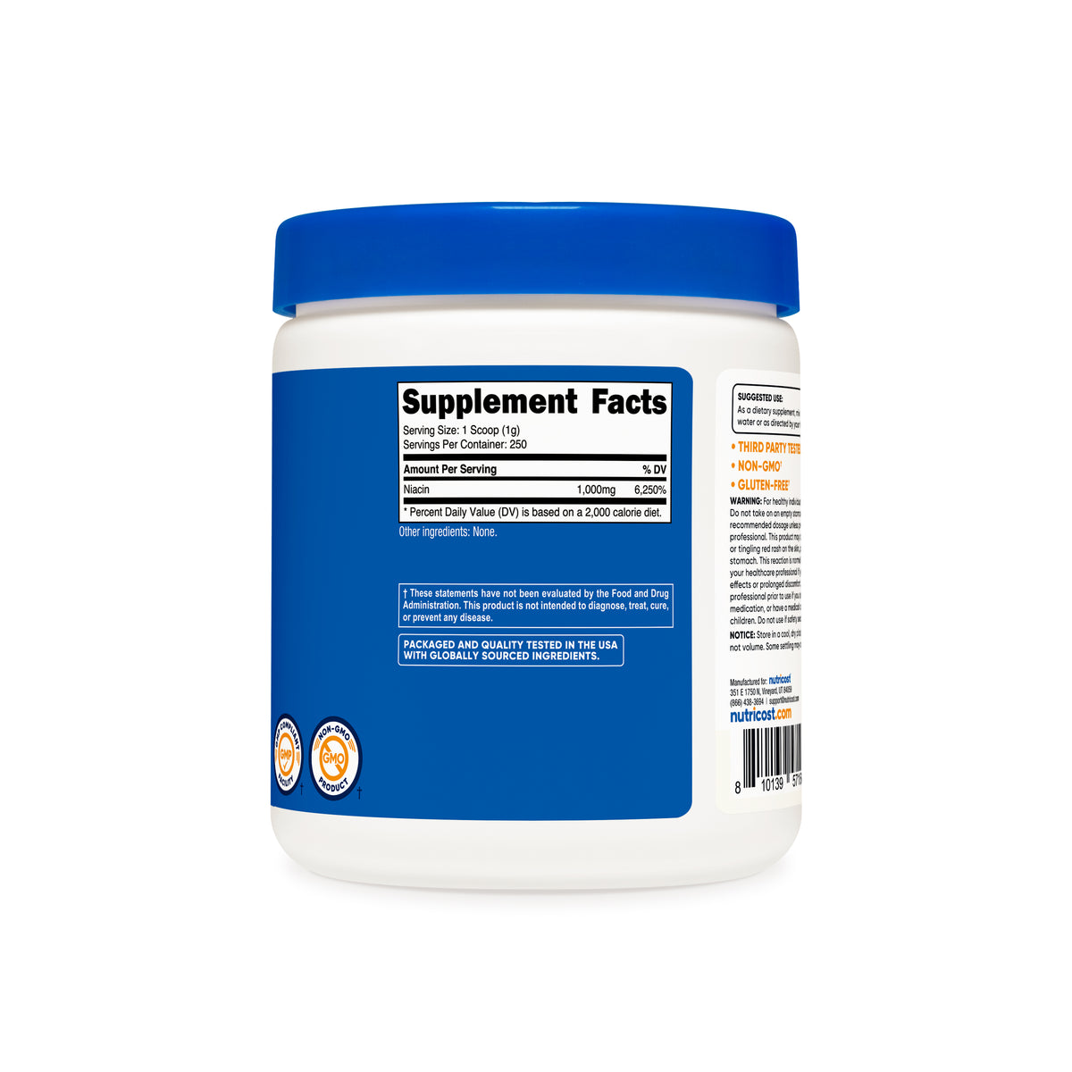 Nutricost Vitamin B3 Niacin Powder - Image 3