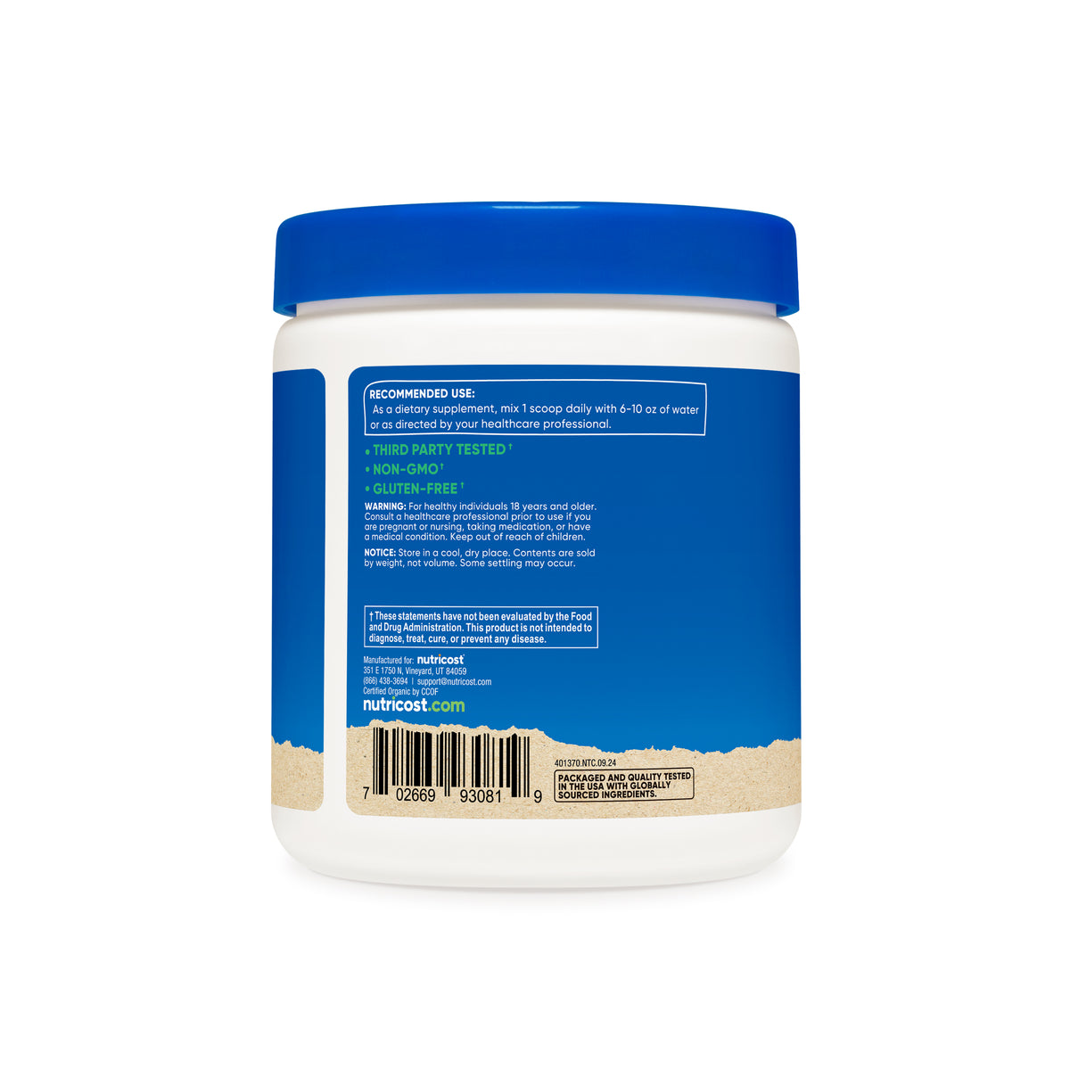 Organic Chlorella Powder - 100% Pure, No Additives, Raw Vegan Superfood From Germany