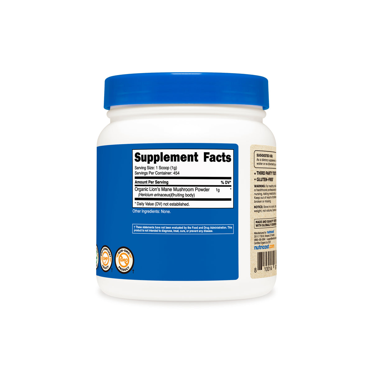 Nutricost Organic Lion's Mane Mushroom Powder - Image 3