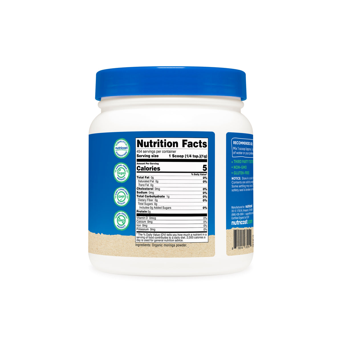 Nutricost Organic Moringa Powder (Unflavored) - Image 3