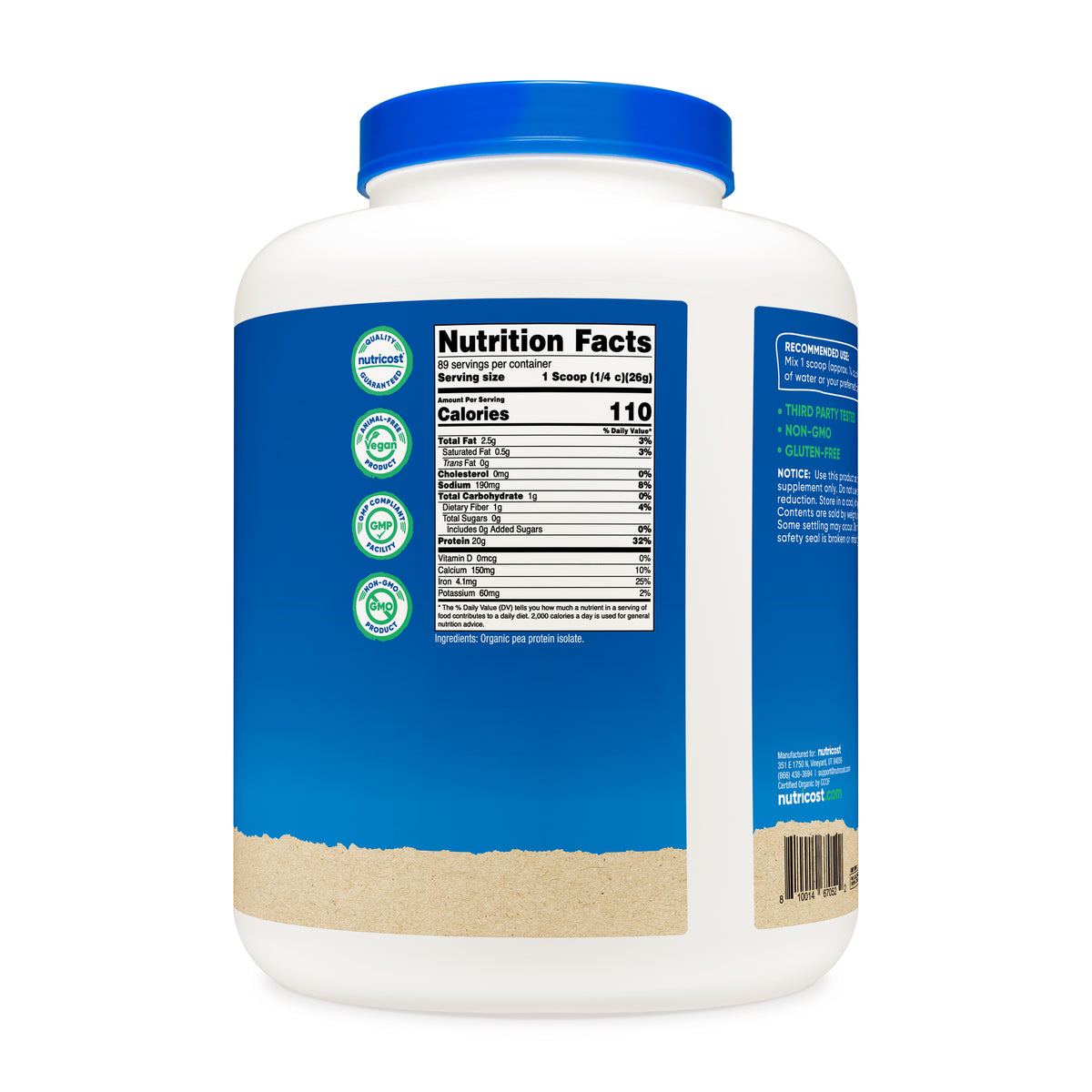 Nutricost Organic Pea Protein Powder - Image 3