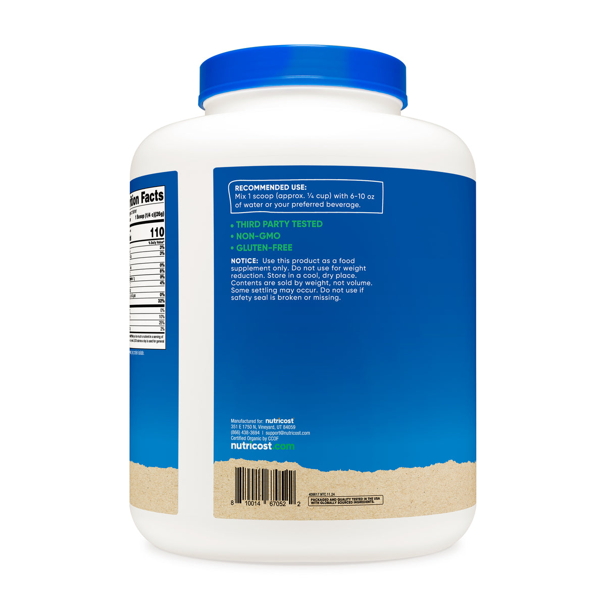Nutricost Organic Pea Protein Powder - Image 4