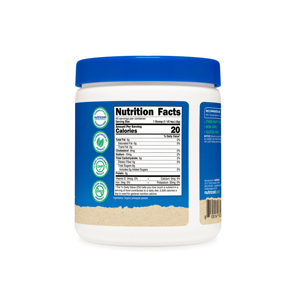 Nutricost Organic Pineapple Juice Powder - Image 3