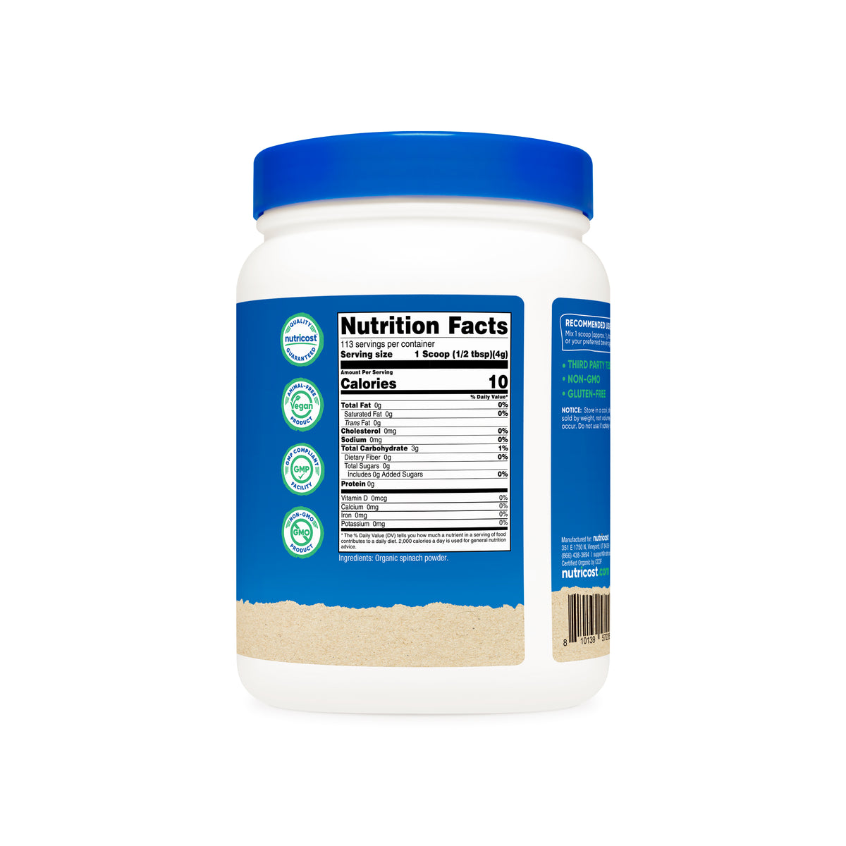 Nutricost Organic Spinach Powder - Image 3