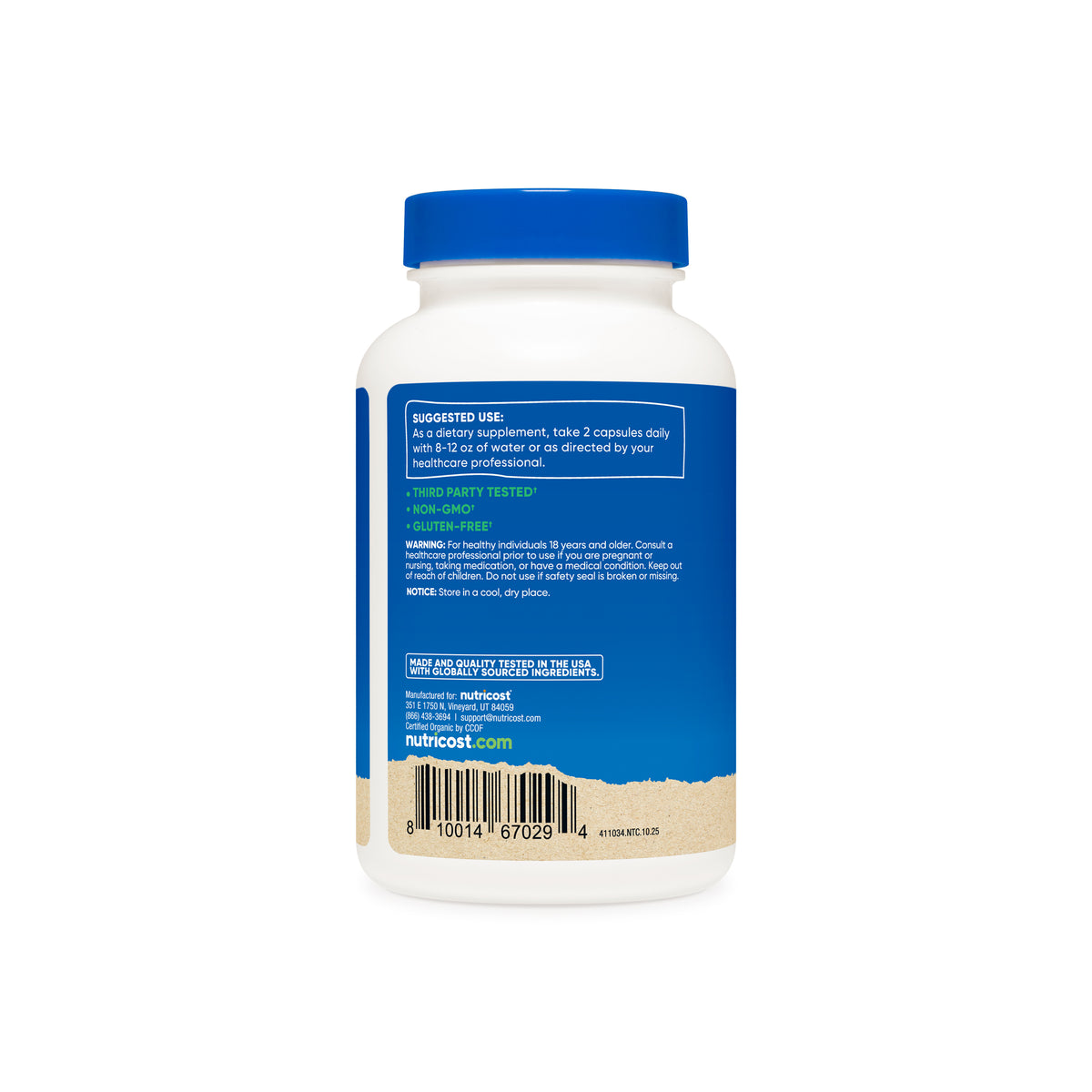 Nutricost Made With Organic Reishi Mushroom Capsules - Image 4