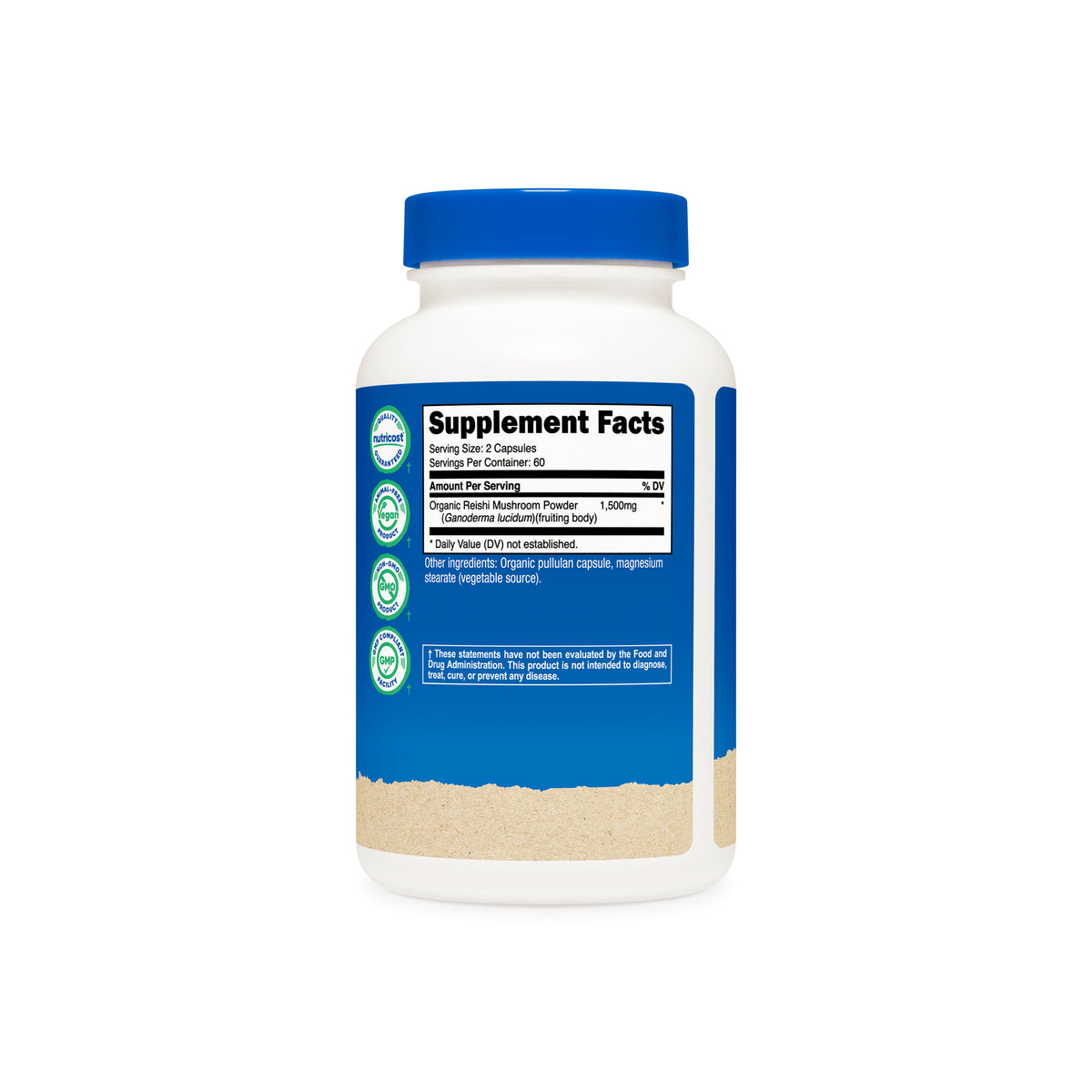 Nutricost Made With Organic Reishi Mushroom Capsules - Image 3