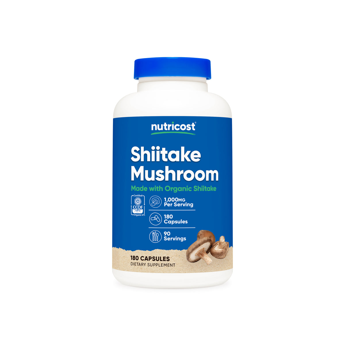 Nutricost Made With Organic Shiitake Mushroom Capsules - Image 2
