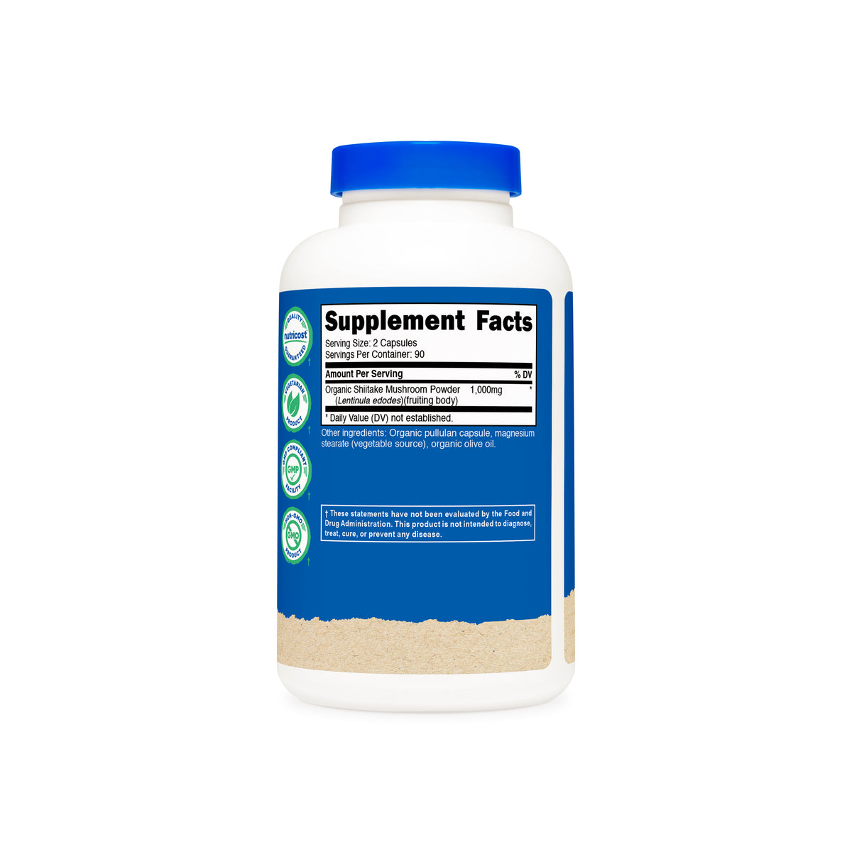 Nutricost Made With Organic Shiitake Mushroom Capsules - Image 4