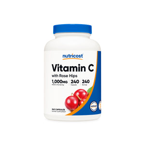 Nutricost Vitamin C with Rose Hips Capsules