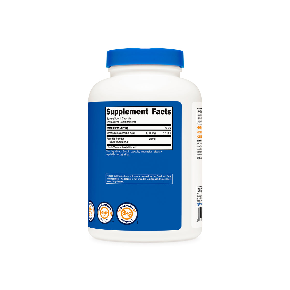 Nutricost Vitamin C with Rose Hips Capsules - Image 3