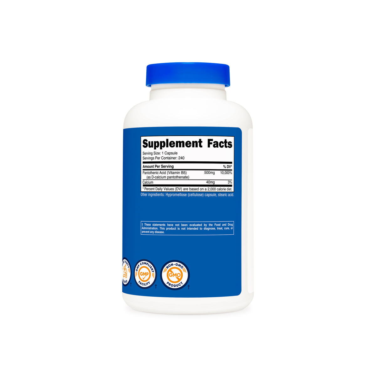 Nutricost Vitamin B5 Pantothenic Acid Capsules Nutricost Vitamin B5 Pantothenic Acid Capsules