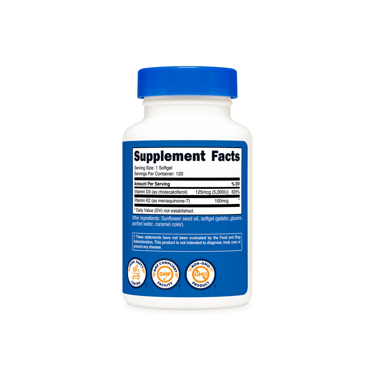 Nutricost Vitamin K2 + Vitamin D3 Softgels - Image 3