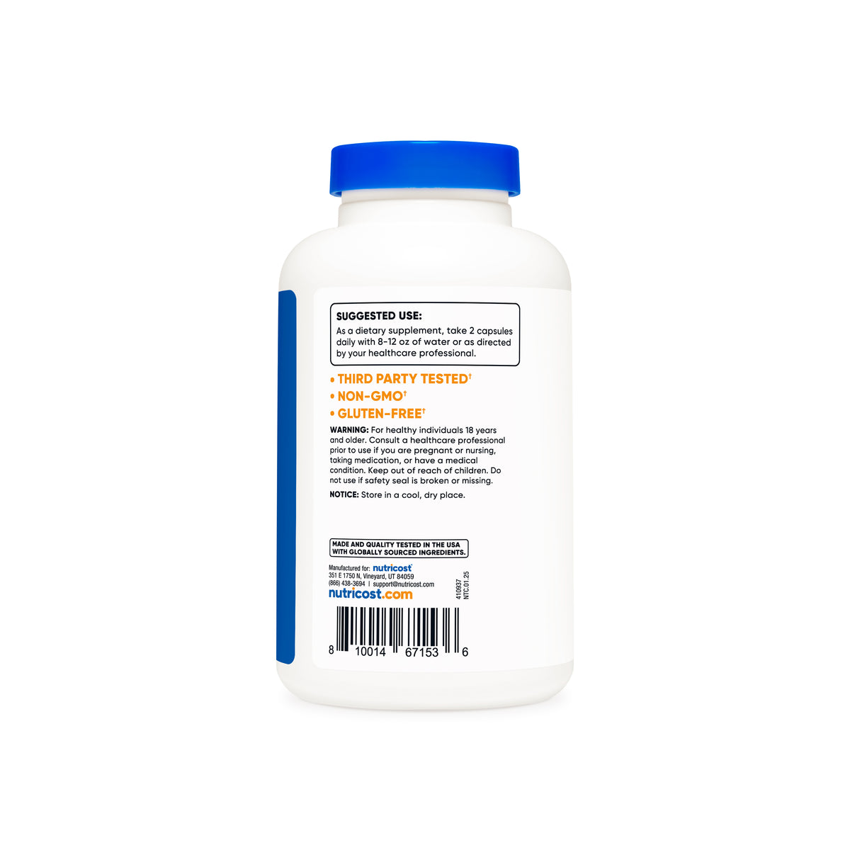 Nutricost Vitamin C (with Zinc) Capsules - Image 4