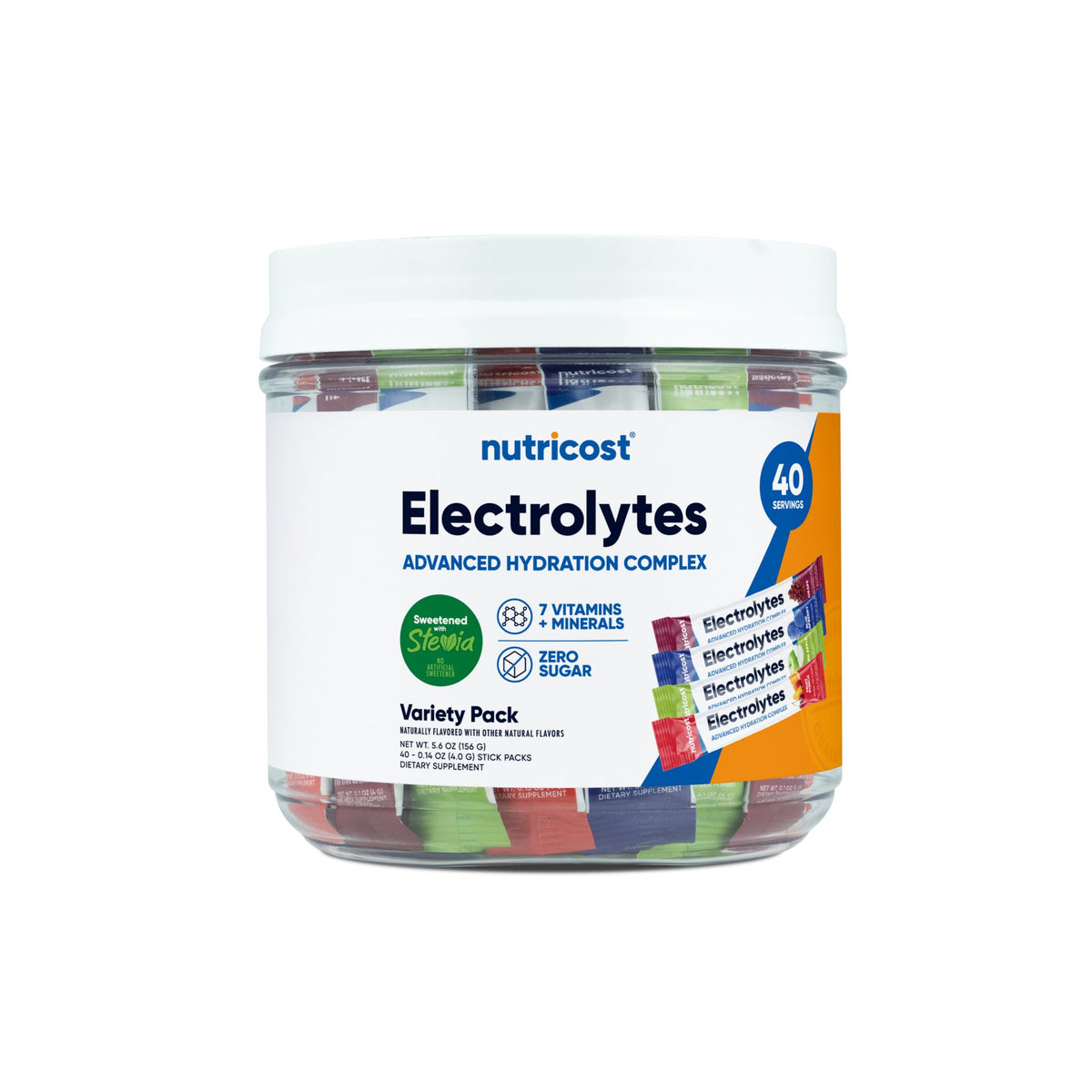 Nutricost Electrolytes Hydration Stick Packs (40 Pack) - Image 2