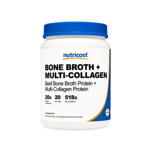 Nutricost Beef Bone Protein Powder + Multi Collagen (Chocolate Flavored)