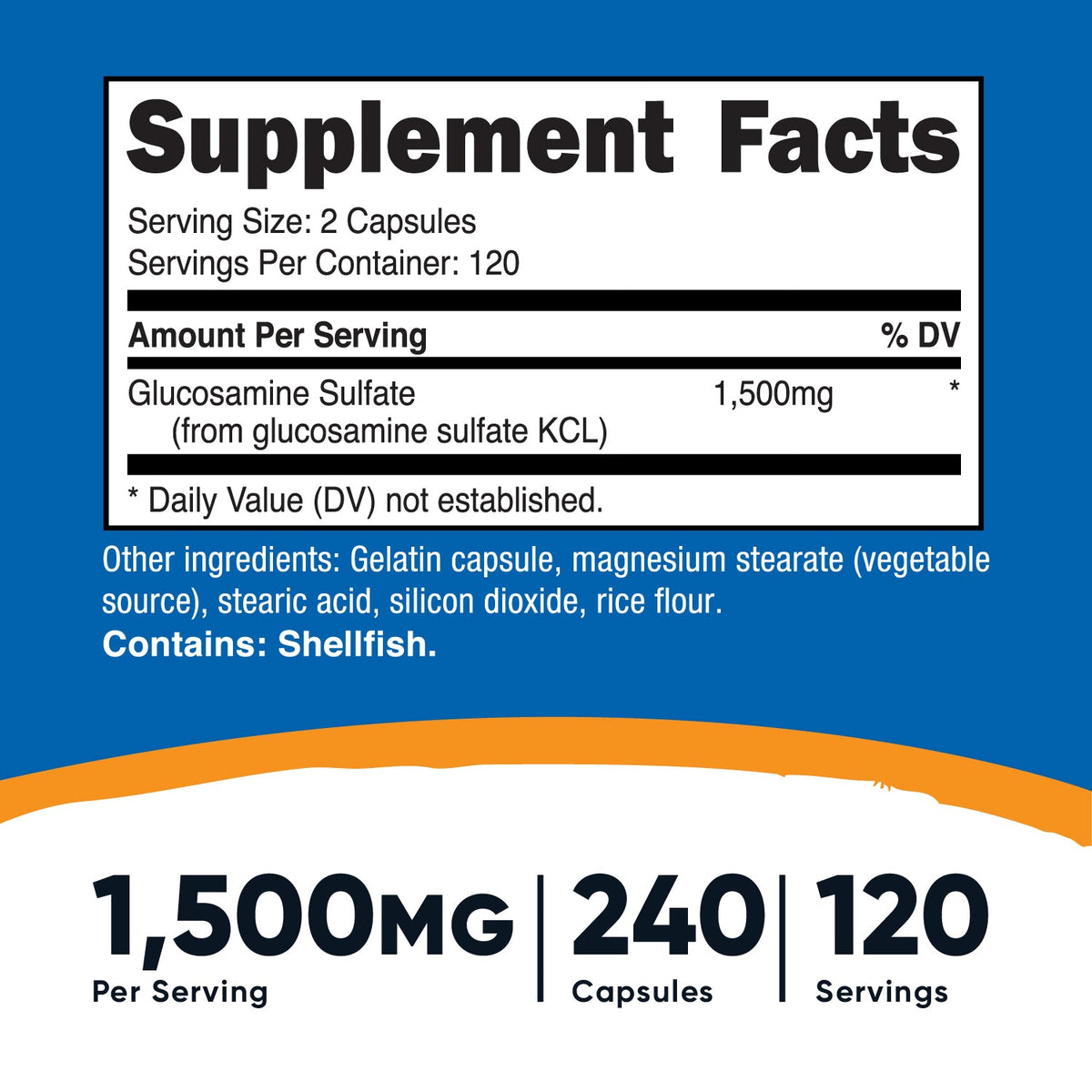 Nutricost Glucosamine Sulfate Capsules - Image 3