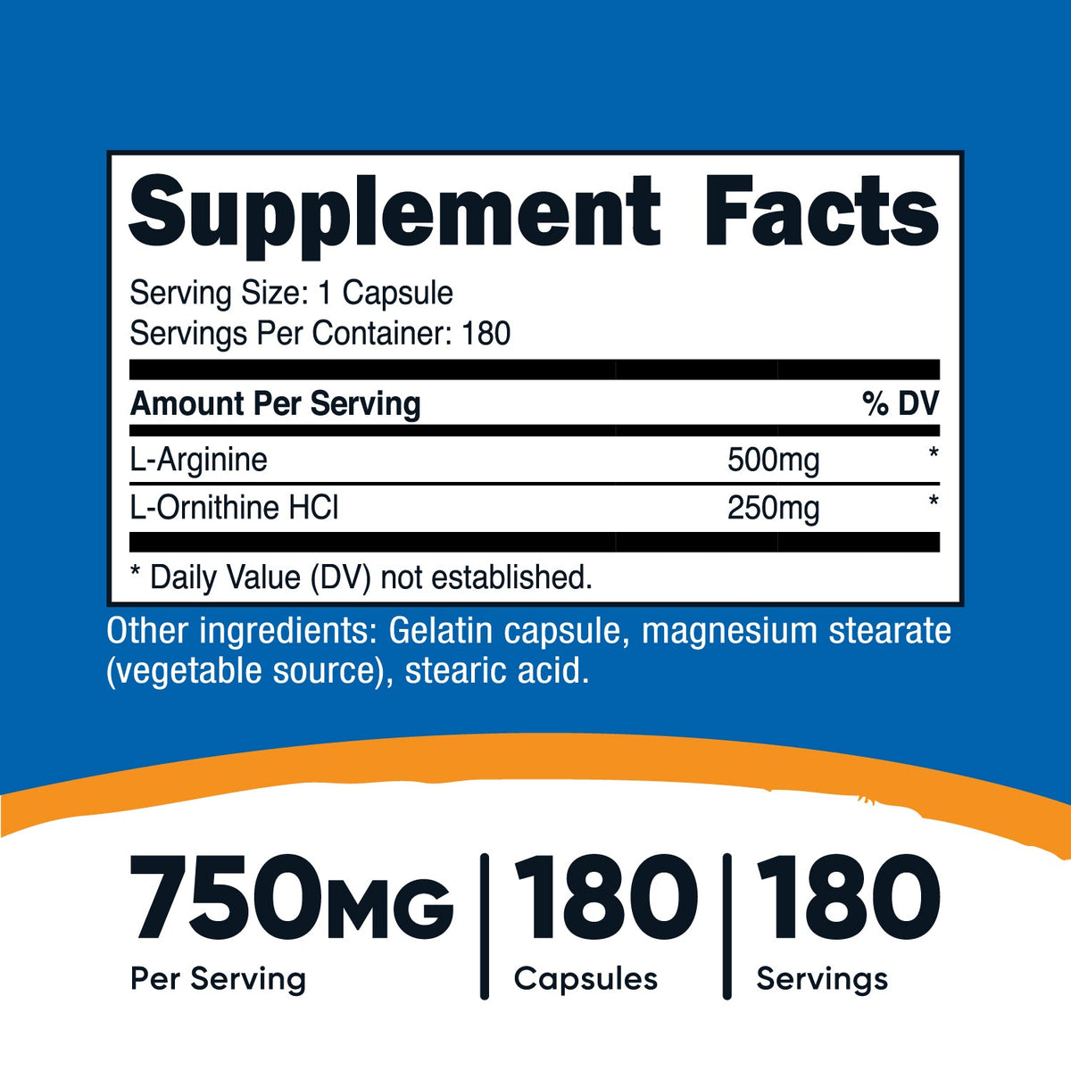 Nutricost L-Arginine L-Ornithine Capsules Nutricost L-Arginine L-Ornithine Capsules