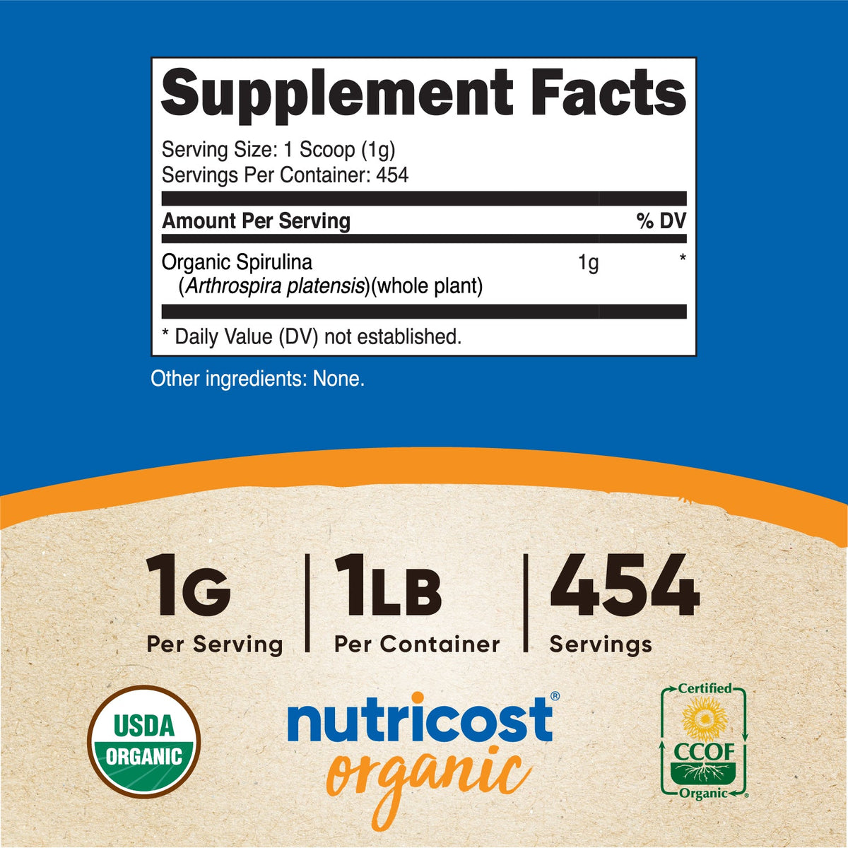 Nutricost Espirulina orgánica de 500 mg, 240 comprimidos, sin gluten, sin  OMG