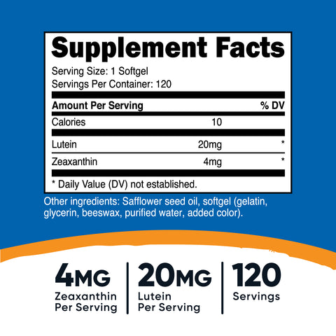 Nutricost Zeaxanthin (with Lutein) Softgels