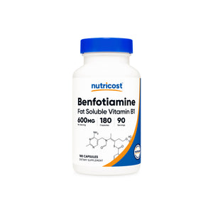 Nutricost Benfotiamine (600 mg) 180 Capsules