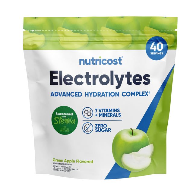 Nutricost Electrolytes Hydration Stick Packs (40 Pack)