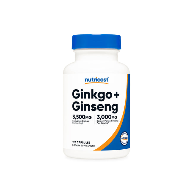 Nutricost Ginkgo + Ginseng Supplement Capsules