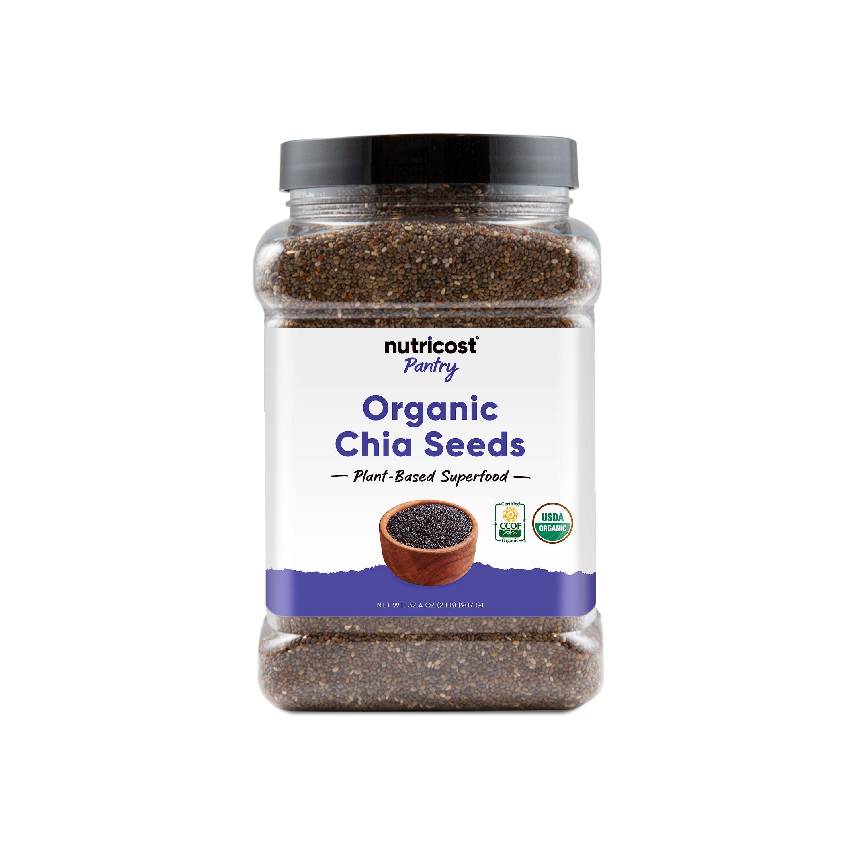 buy chia seeds to plant Nutricost Pantry Organic Chia Seed 2 Pounds Plant Based Superfood, Vegan