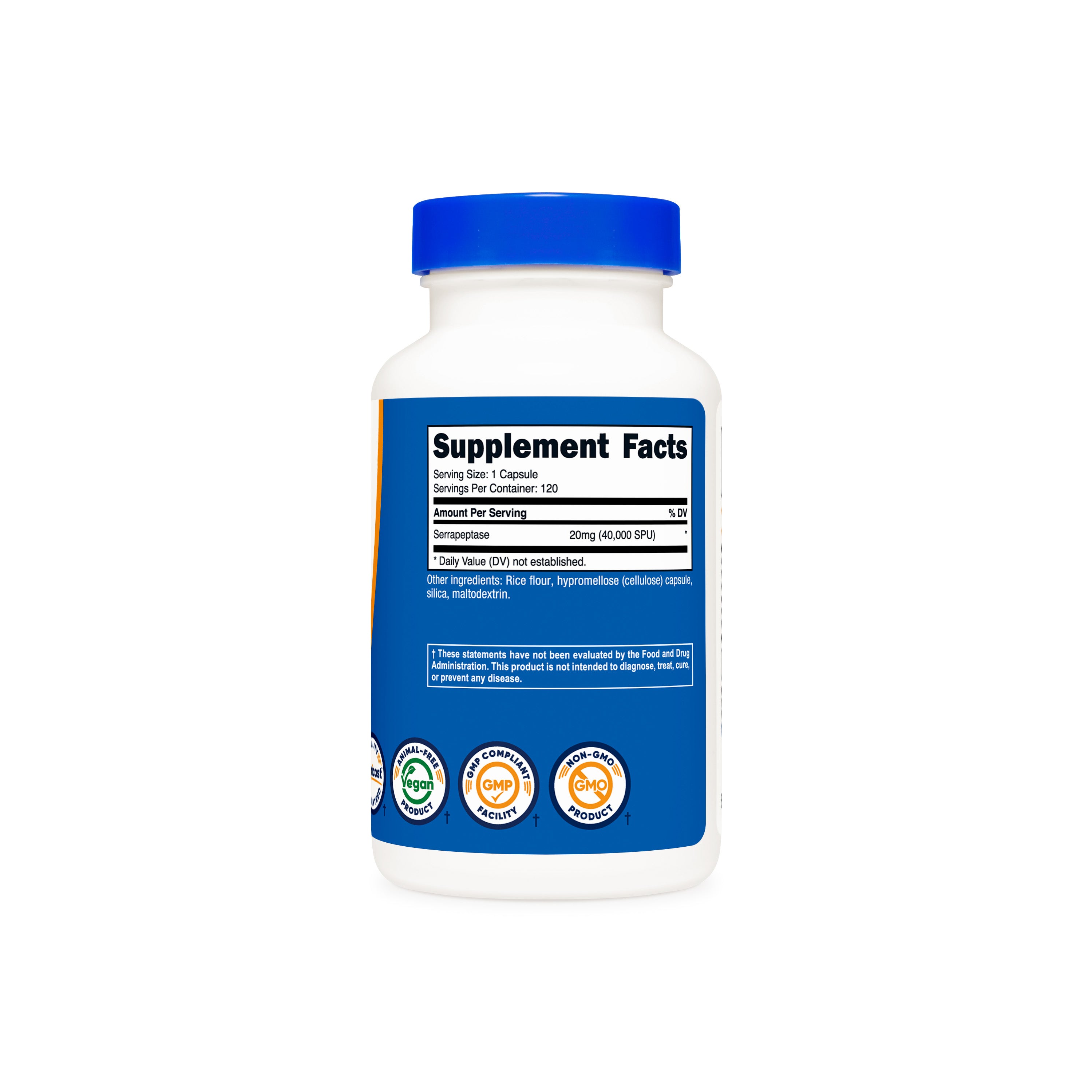 Nutricost Serrapeptase 120.000 SPU - 120 Capsule, Integratore Enzimatico Per Benessere Generale