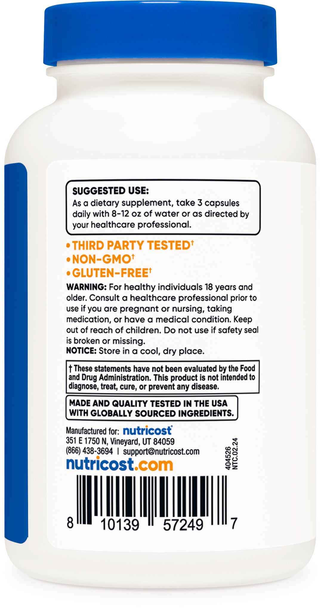 Nutricost Testosterone Complex Capsules