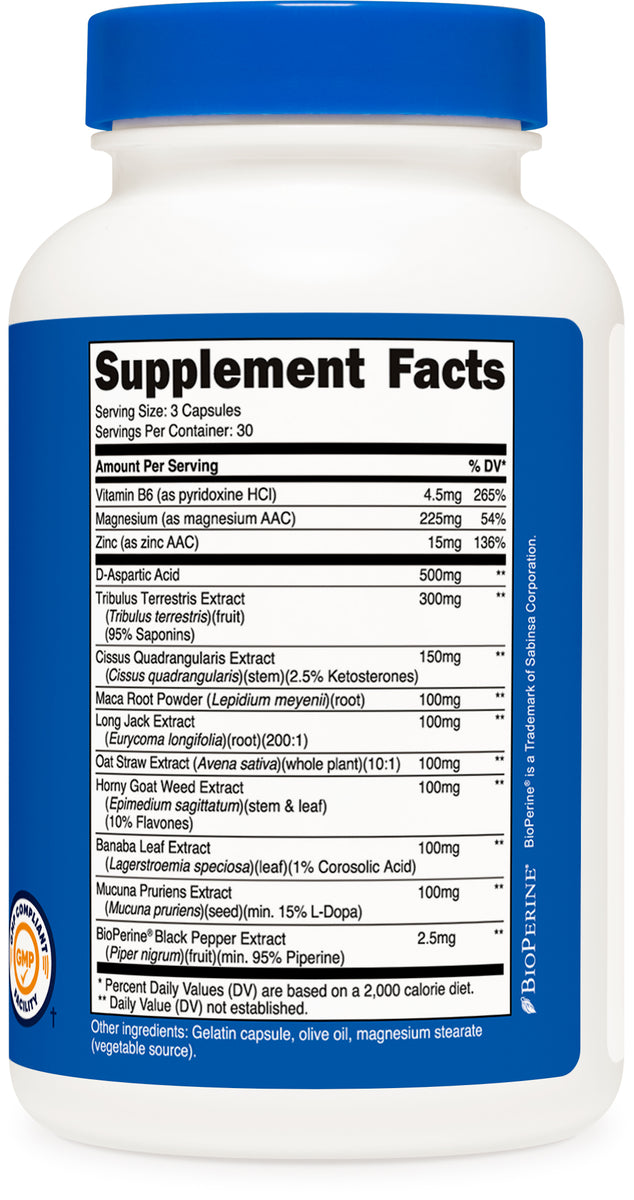 Nutricost Testosterone Complex Capsules